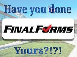 FinalForms reminder